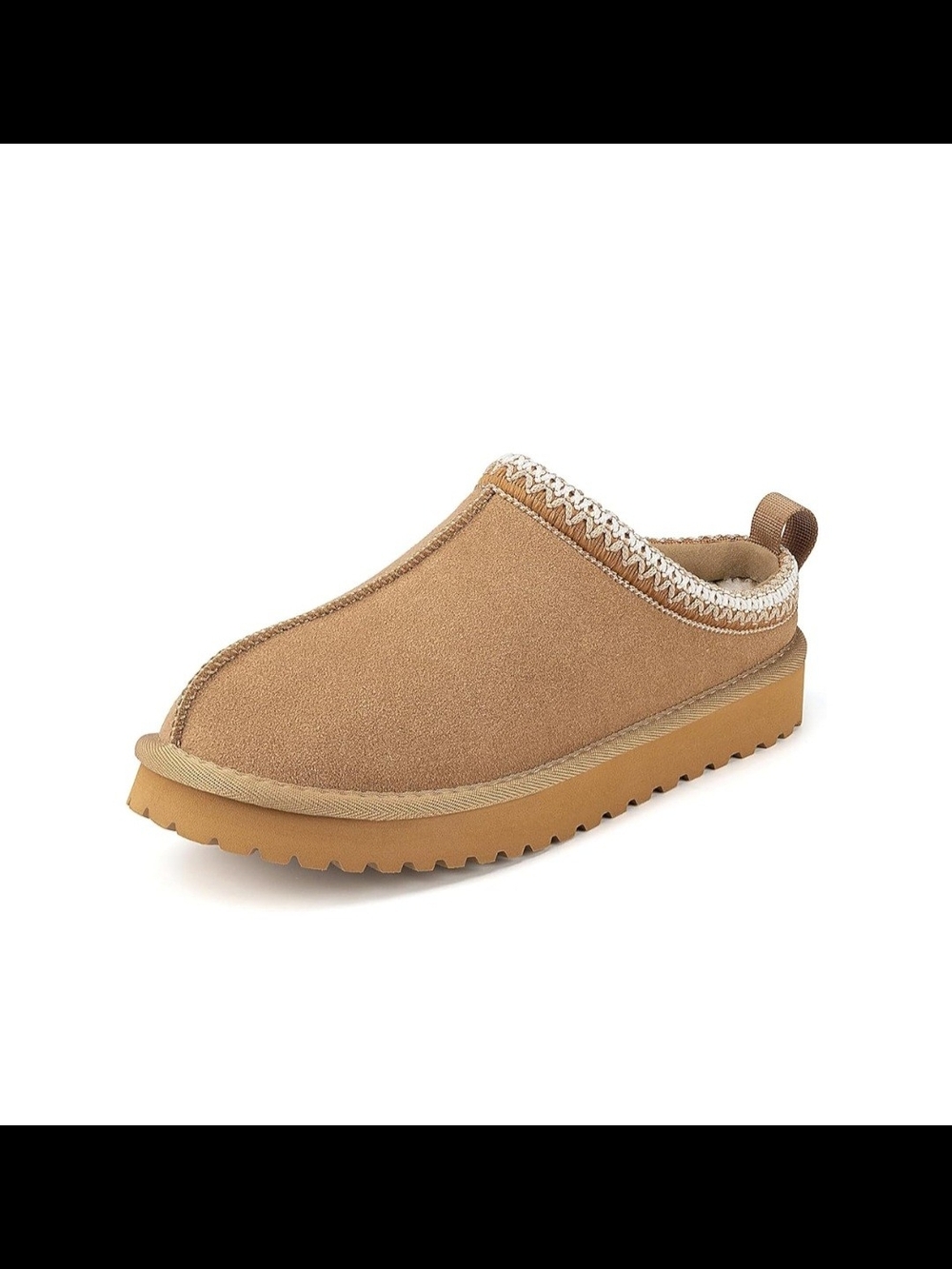 Mishansha Fuzzy Suede Slippers for Women Winter Warm Fur Lined House Shoes